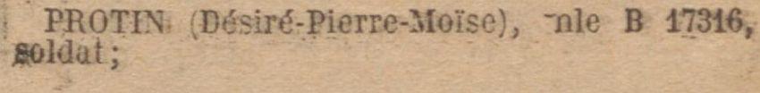 PROTIN Pierre MM JO 1er Aout 1922